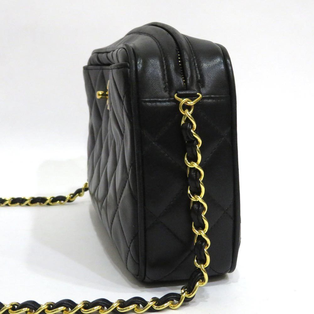 Chanel Lambskin Single Chain Shoulder Bag Matelasse Black - Picture 4 of 10